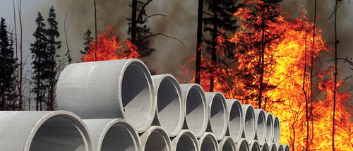 Concrete Underground Infrastructure Resists Wildfire Damage